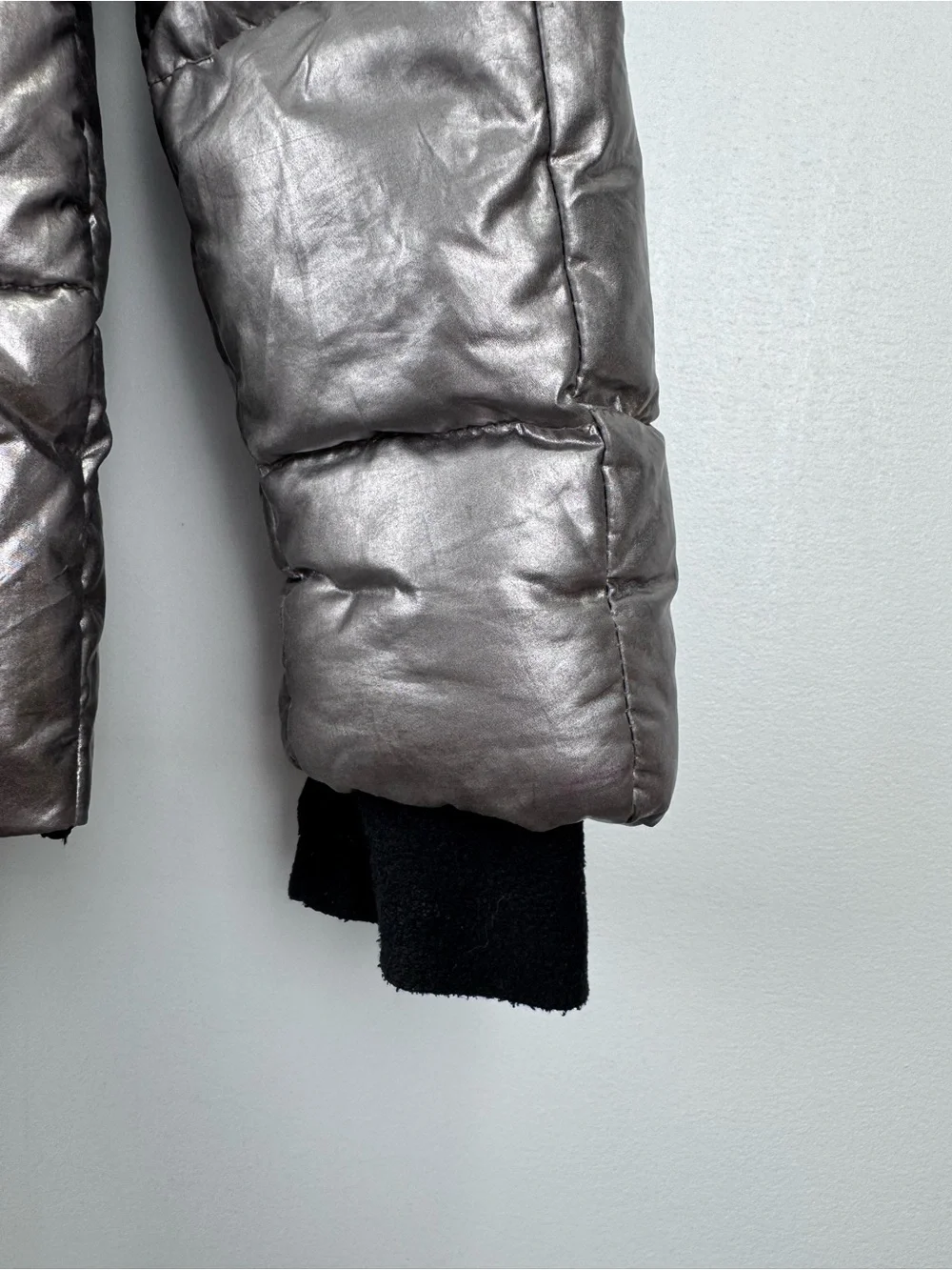 SAM.‎ New York Metallic Gunmetal Puffer Jacket Girl's Size 10